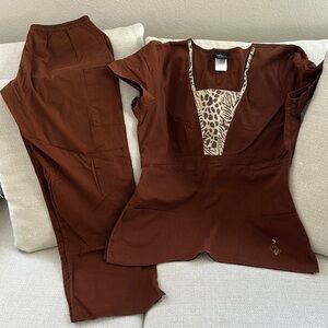 Brown Women's Pants & Top Set